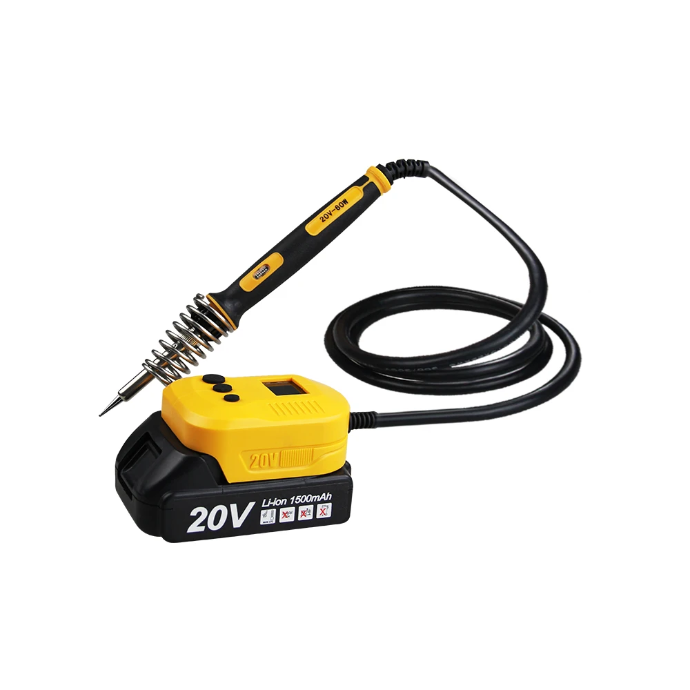 Portable 60W 20V Soldering Iron Station Adjustable Temperature LCD Display Screen display Temperature Soldering Iron Pen