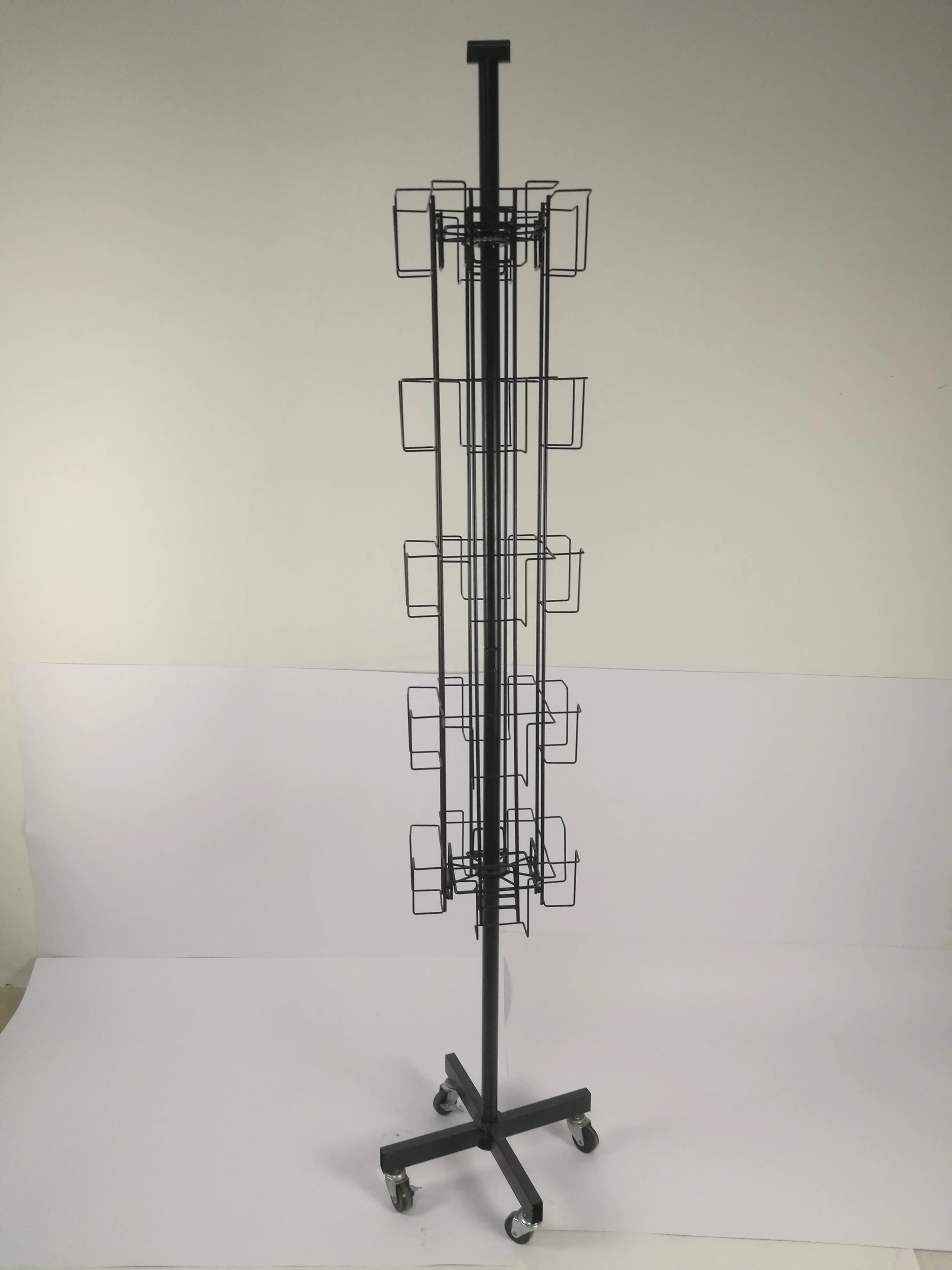 20 Pockets Rotating  Postcard Brochure  Gift Greeting Card Stand Display