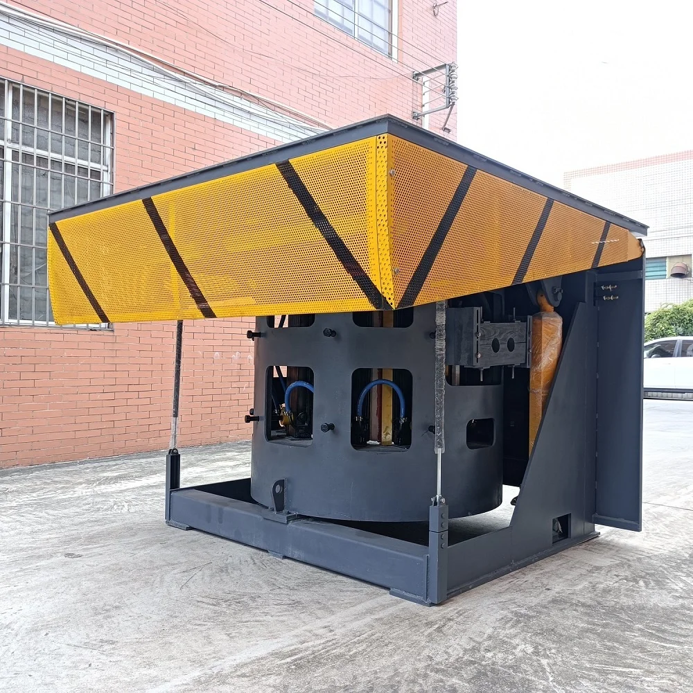 1500 degrees 1000kg cast iron melting induction furnace with crucible mold