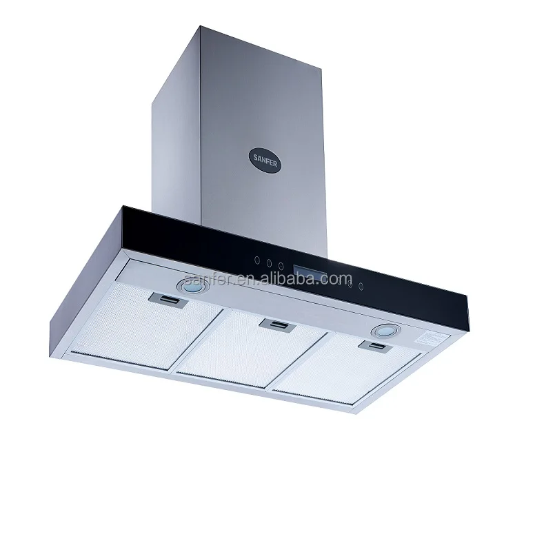 Range Hood 90cm Stainless Steel Kitchen Range hood 900mm Commercial Canopy Wall Mount BBQ Cooker Hood 3 Speed LCD Display