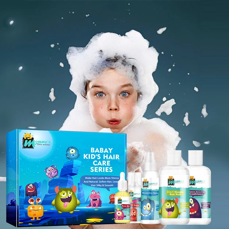 Без сульфата и разрывов Детский натуральный шампунь для ухода за волосами для черных детей