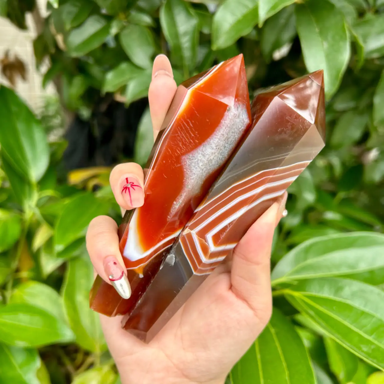Wholesale Fanshi Natural Carnelian Scepter Crystal Wand Red Sick Agate Geode Polished Home Decor Feng Shui Mascot Crystal Crafts