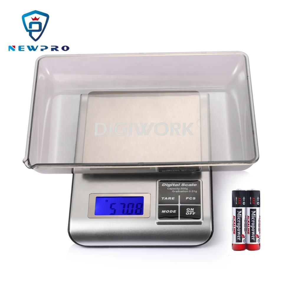 NEWPRO hot selling digital kitchen scale portable weighing solution with 1kg weigh max and accuracy 0.1g