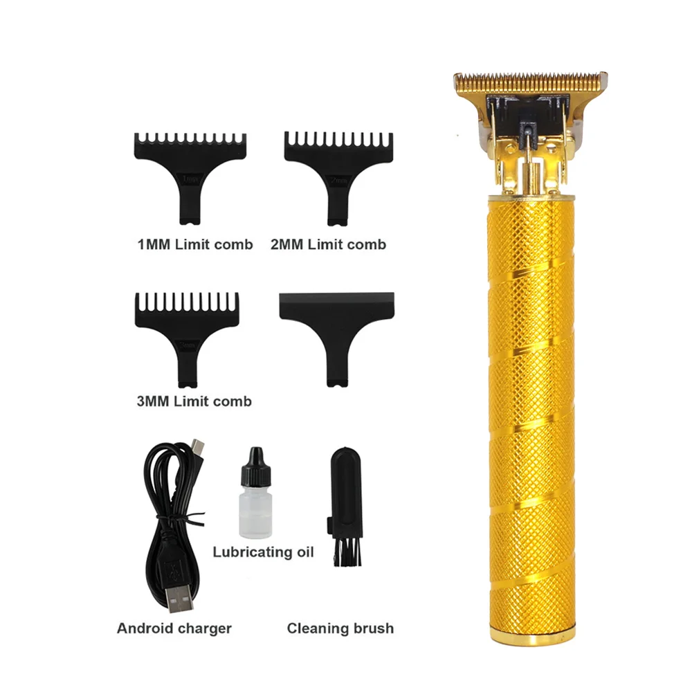 Mens zero Shaver Vintage Mquina de Cortar Cabelo Small hair Shaving Machine metal Gold Trimmer