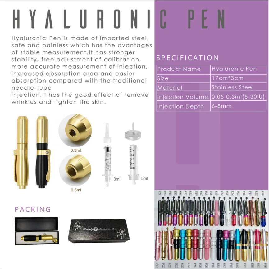 Device syringe high pressure pen 2 in 1 for Skin Care with New Design
