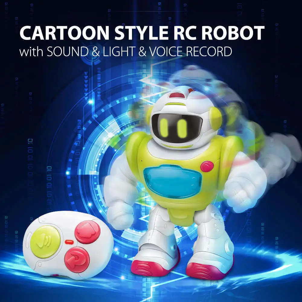 Intelligent wireless remote control robot recording toy intelligent cartoon remote control educational robot learning toy