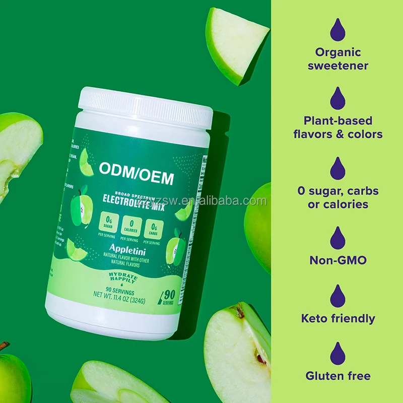 Hydration Electrolytes Drink Powder Vitamins for Hangover & Dehydration Relief and Rapid Rehydration Healthy Supplement OEM