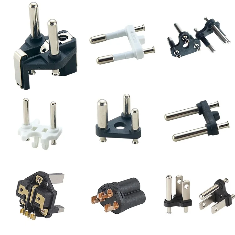 EU French Germany plug insert 4.8MM 10/16A pin bridge  VDE approved