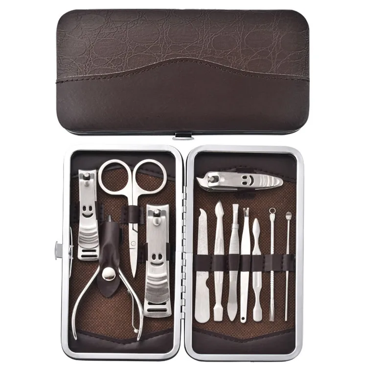 WELLFLYER MS-008-0 New Design 12 PCS Manicure Kit Manicure Set Professional Manicure Tools Set for Man and Woman