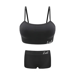 Fast delivery 2021 Free Sample Daily Sports Bralette Soft Seamless Yoga Bra and Boyshorts Sets