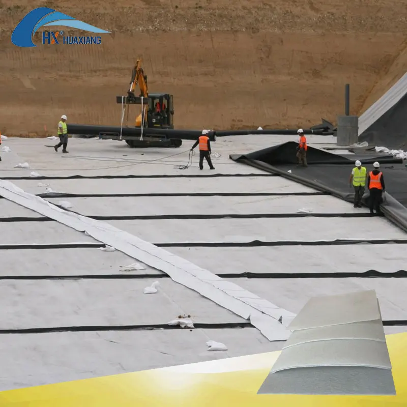 Композитная геомембрана 200 г из полиэтилена HDPE с геомембраной 0 5 мм простая конструкция для проекта landifll