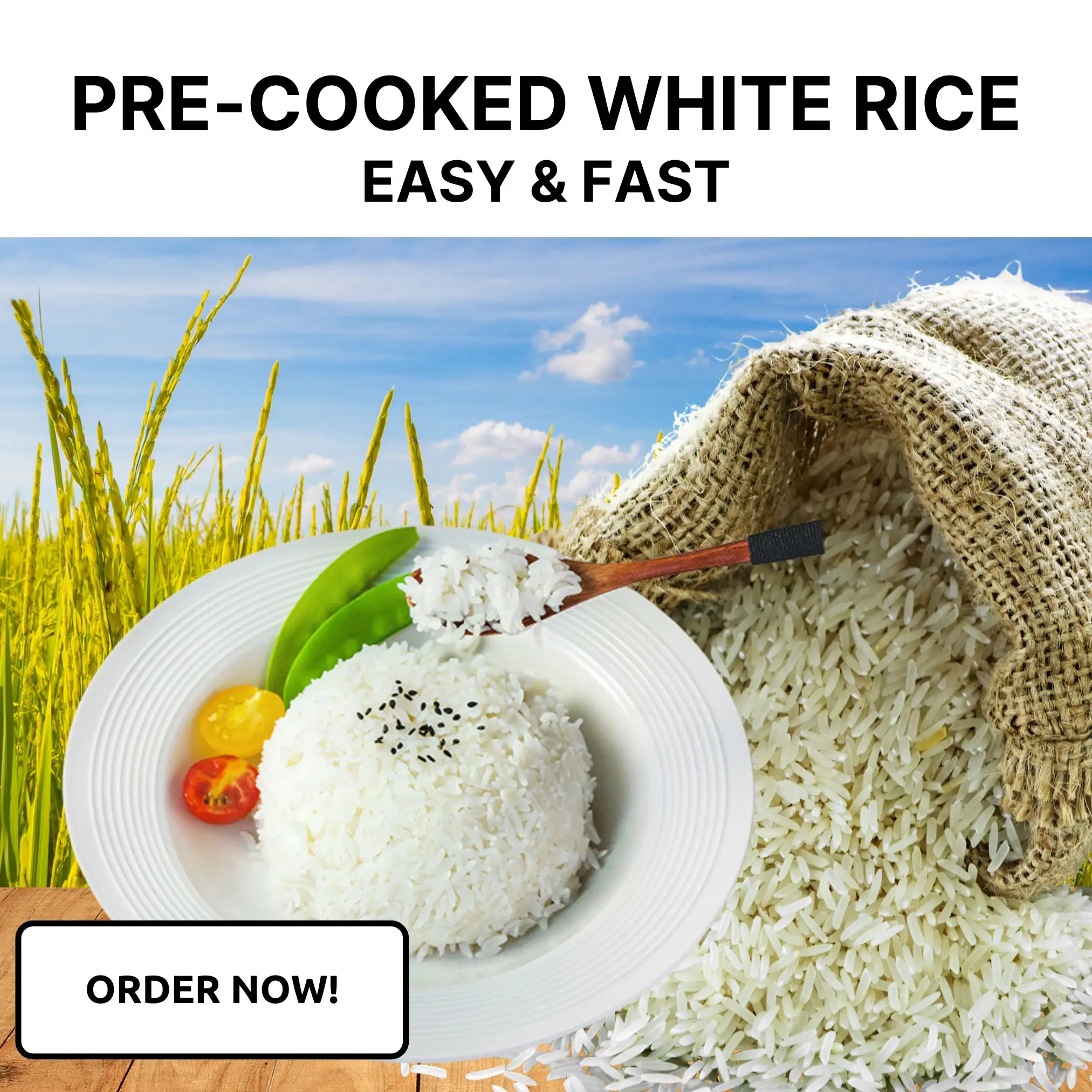 Cooked Rice Oem Fast Food Instant Dry Rice Fired Ready to Eat Dried Rice Meal Replacement Easy and Fast