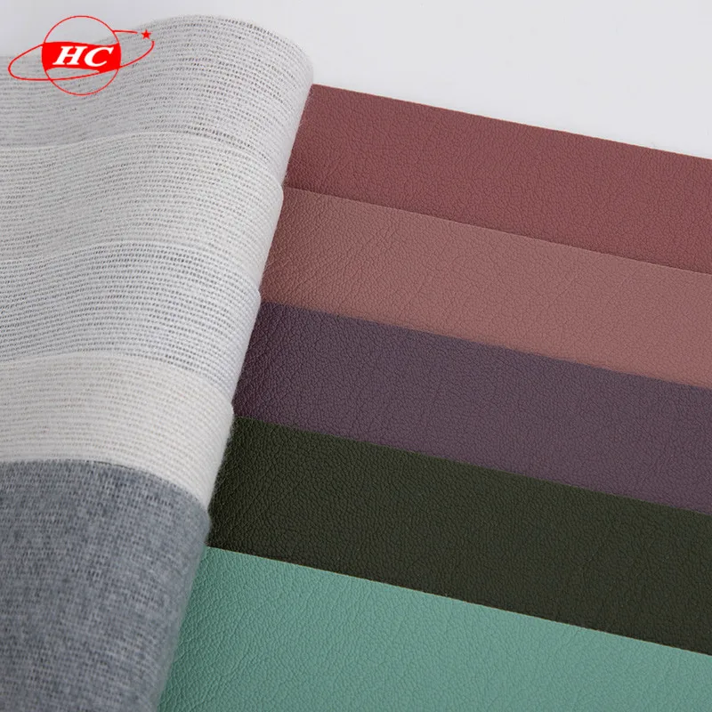 China Guangdong Tannery Customized Non-slip Base Fabric TC Cloth Fabric PVC Leather