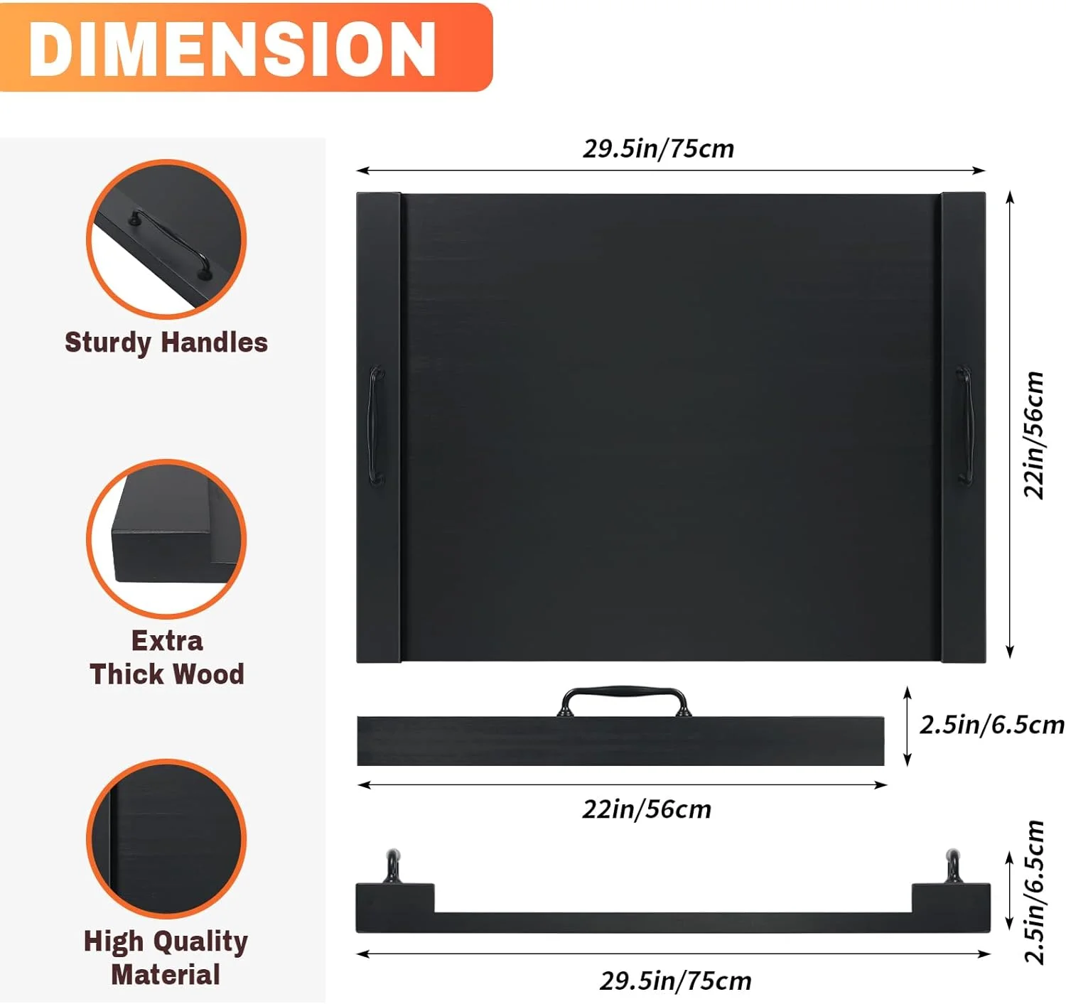 Noodle Board Stove Cover with Handles Wood Stove Top Cover Board and Cutting Board for Electric Gas Stove