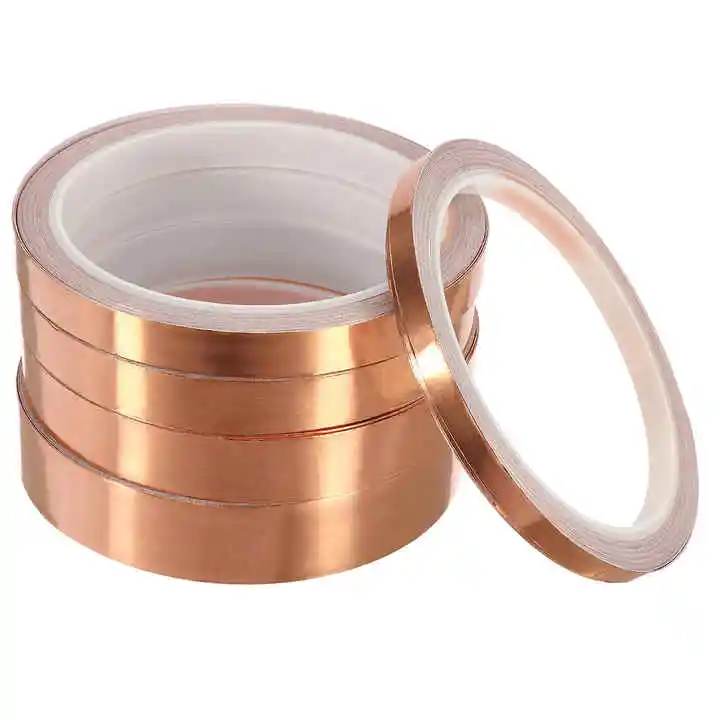 Custom EMI Shielding Copper Tape High Temperature Resistance single and double conductive copper foil tapes