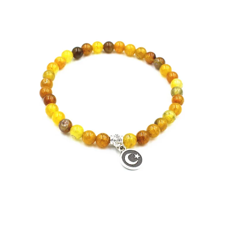 Tasbih Jewelry 33pcs 6mm Agate Elastic String Bracelets Muslim Islamic Rosary Prayer Beads Bracelet Necklace EID Rosary Gift