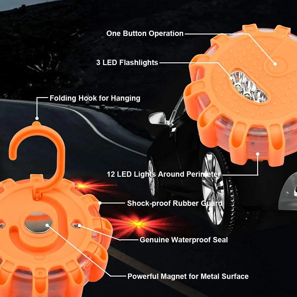 12 Piece Multifunctional Car Safety Kits Roadside Assistance Emergency Kit Waterproof Survival First Aid Safety Kit