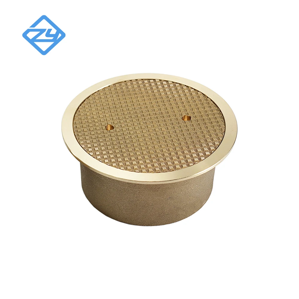 Round Brass Deck Plug Strainer Shower Waste Drainer Grate Floor Drain Cover