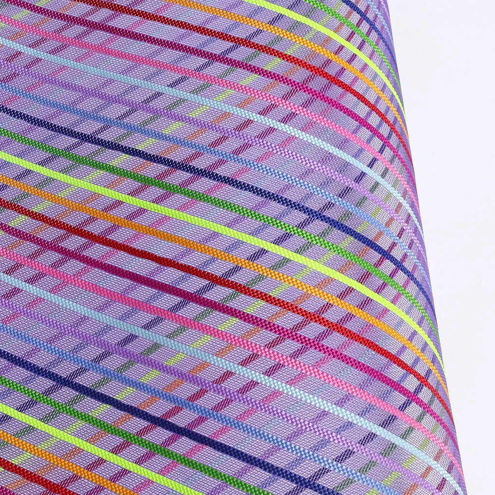 India Market Ten Color Striped Hard Mesh Polyester Netting