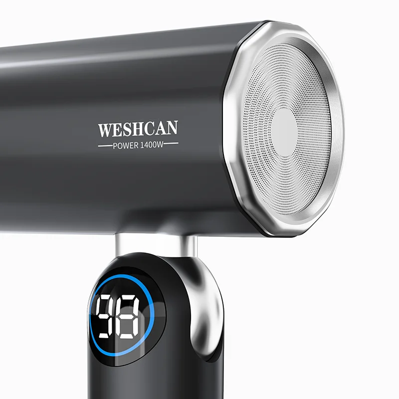 Weshcan Brand New Product High Speed Hair Dryer Foldable Ionic Hair Blow with LED  Temperature Display