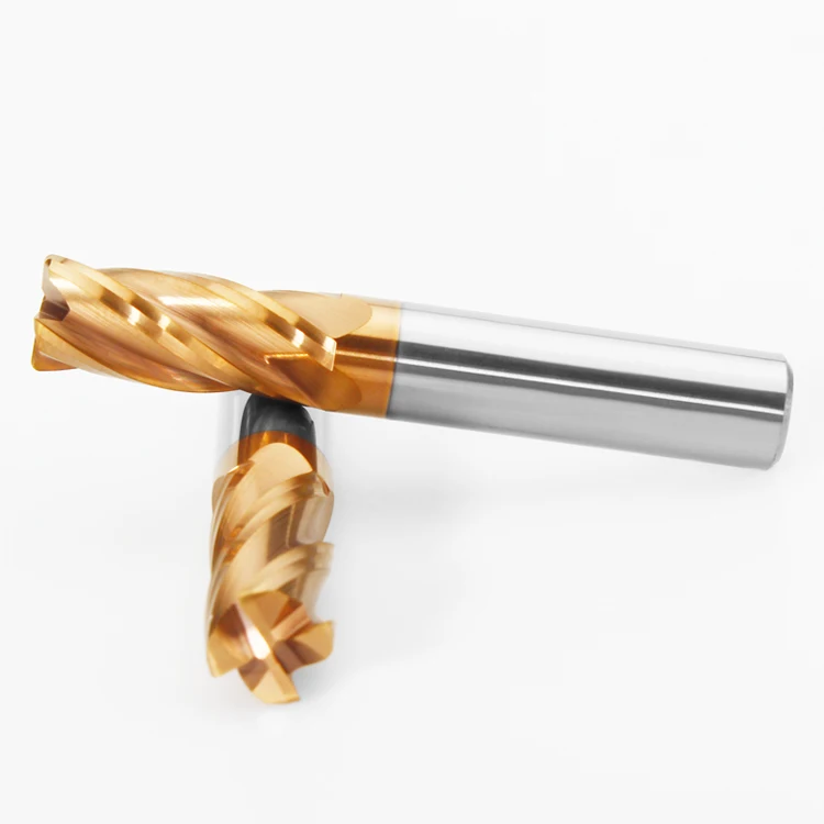 Round nose milling cutter Hard alloy CNC cutter 4-edge copper tungsten steel milling cutter