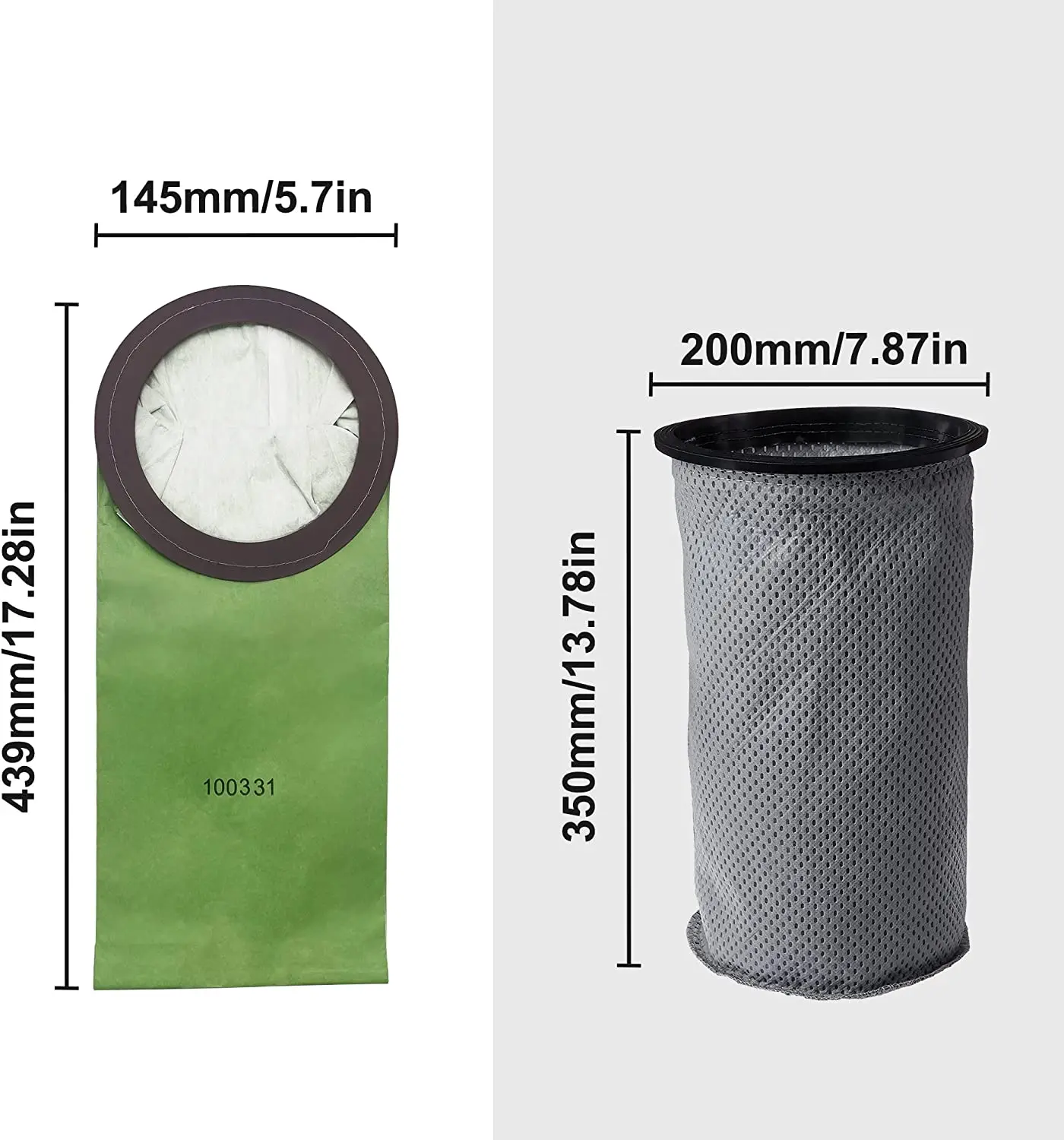 10QT Vacuum Cleaner Bag Replacement for Proteams 100331 10 QT Backpack Vacuum Cleaner accessories