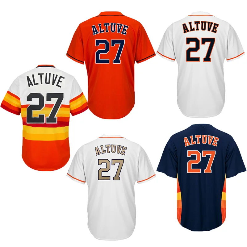27 Jose Altuve 4 George Springer Customized High Quality Baseball Jersey