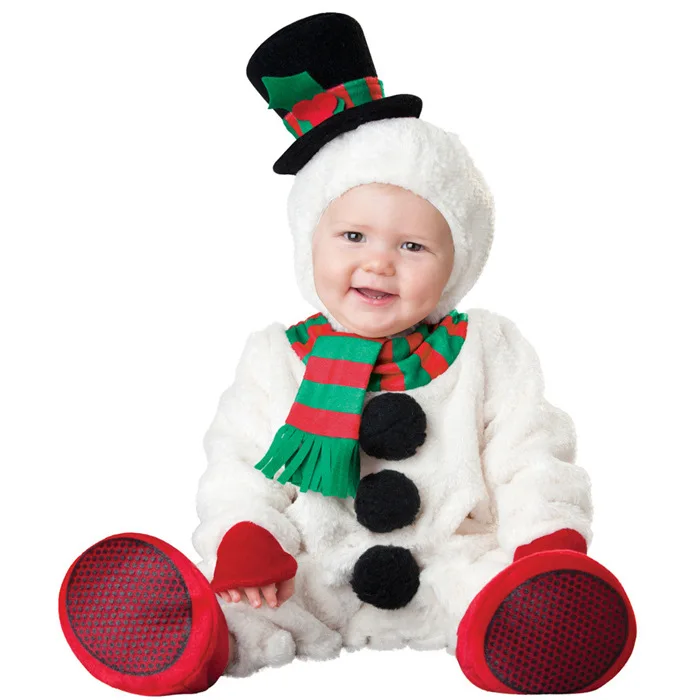 Hight Quality Christmas Jumpsuit Cosplay Snowman costumes for Baby