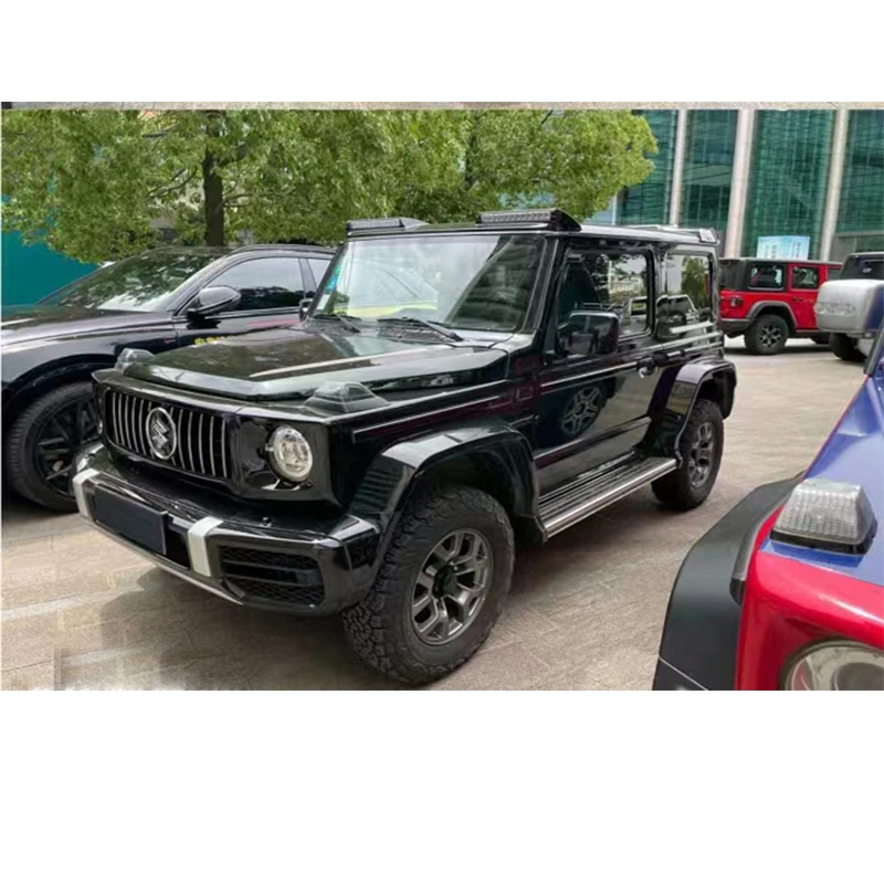 Runde High Quality For SUZUKI Jimny Upgrade AMG Body Kit Front Bumper Side Skirt Hood Rear Bumper New Design PP Material