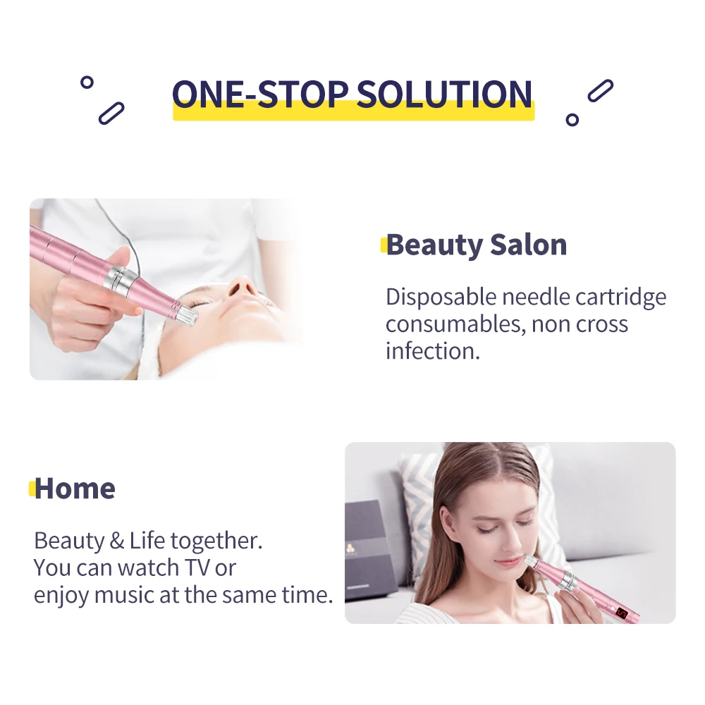  Vkk Nano Microneedling Электрический картридж Derma ручка Microneedle Dermapen