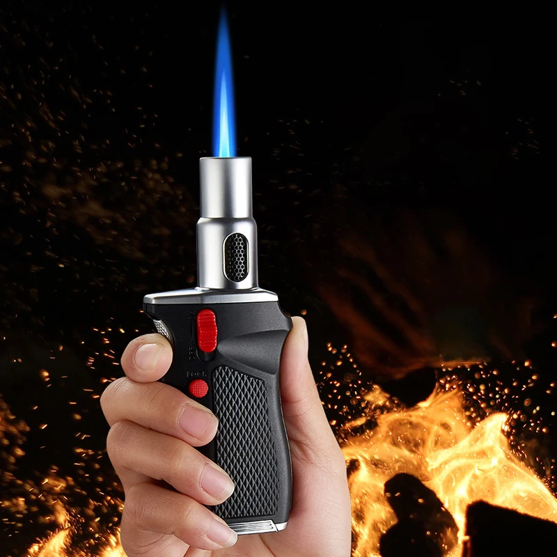 Classic handheld kitchen cigarette lighter Custom Logo High quality kitchen ignition Refillable Powerful jet flame Torch Lighter
