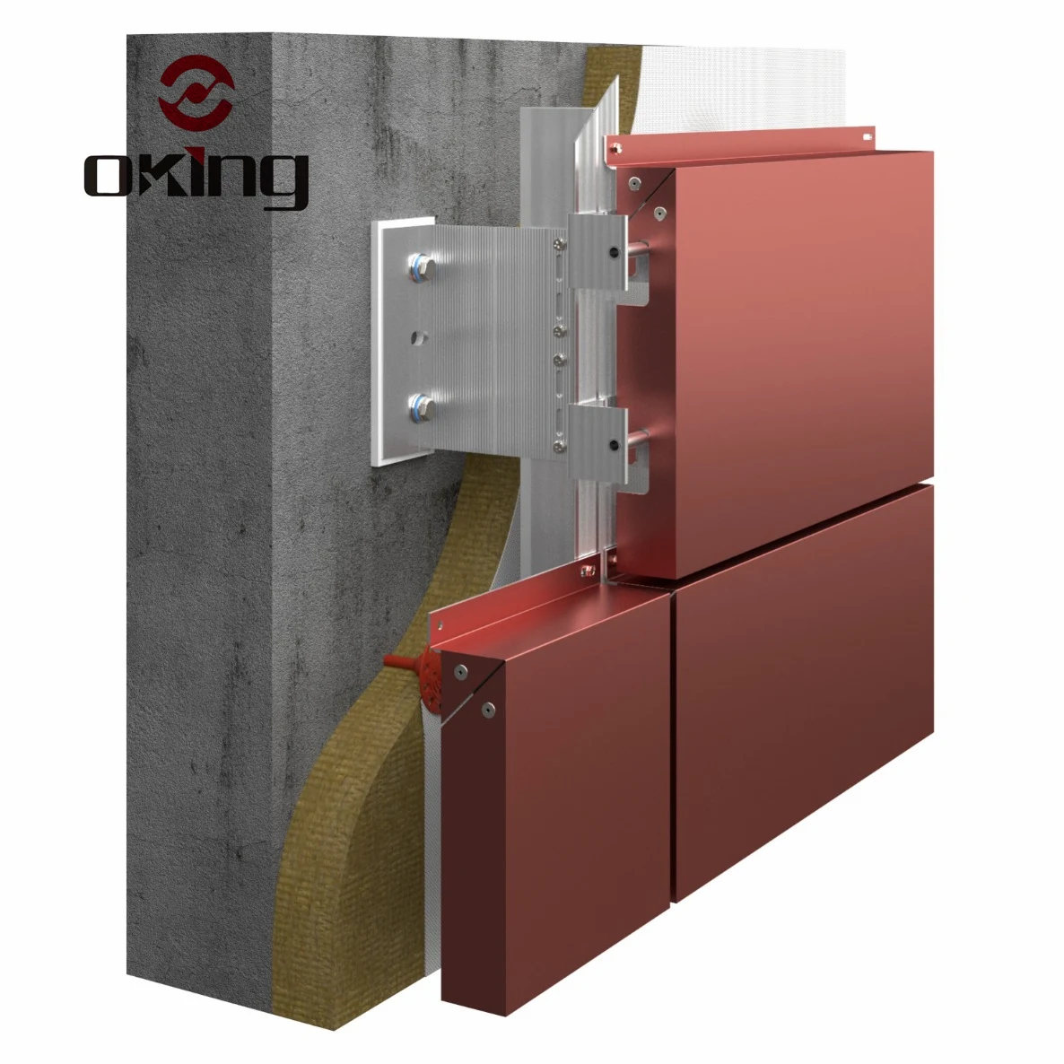 factory design aluminium profile stone cladding brackets marble bracket for Stone Fixing System