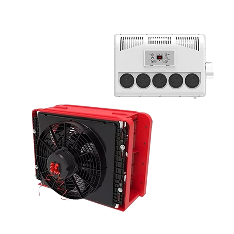 Truck Battery Apu 12v 24v Dc Split Air Conditioner For Tractor Parking Truck Dozer Van Semi Air Conditioner