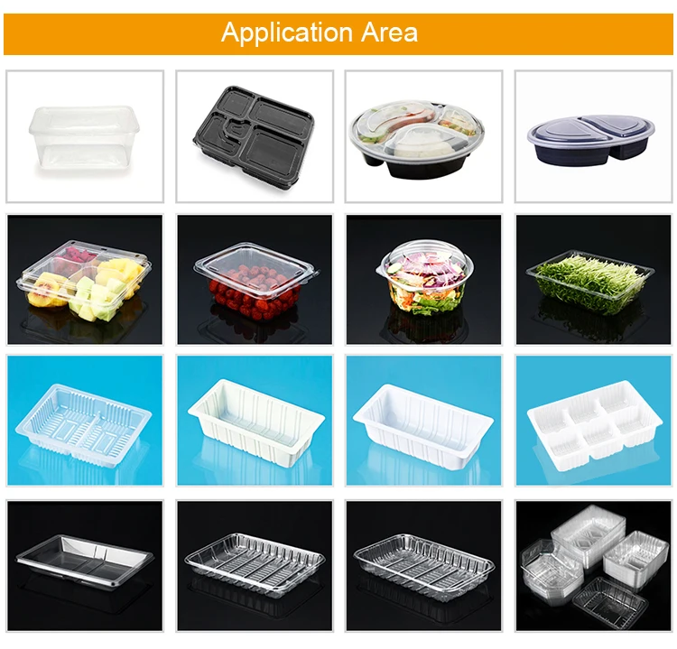 High Speed Automatic Thermoforming And Vacuum Packing Machine Food Container Machine Thermoform