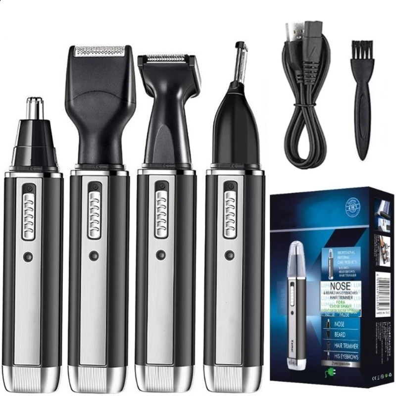 4 in 1 All One Grooming Kit Rechargeable Electric razor Clippers for Men Shavers Hair Trimmer Ear Beard Eyebrow Face