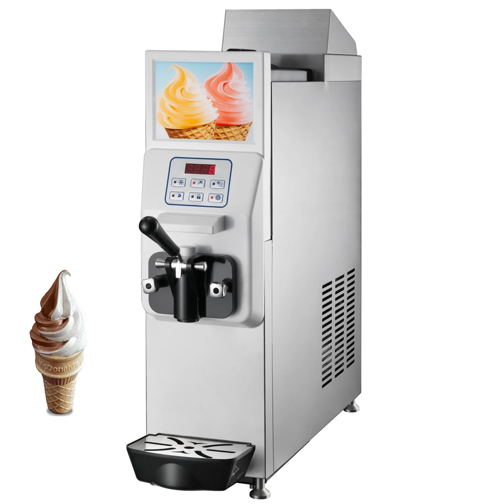 Shop Use Two Flavors Soft  Fruit Mixing  Frozen Low Noise Ice Cream Making  Machine