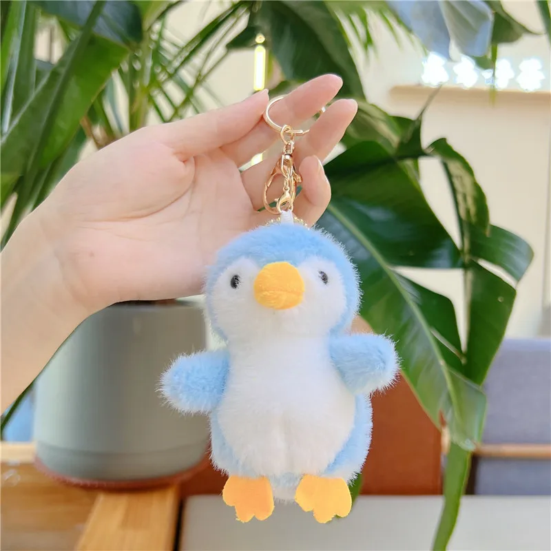 High quality Penguin keychain cute plush keychain furry custom wholesale plush toy keychain