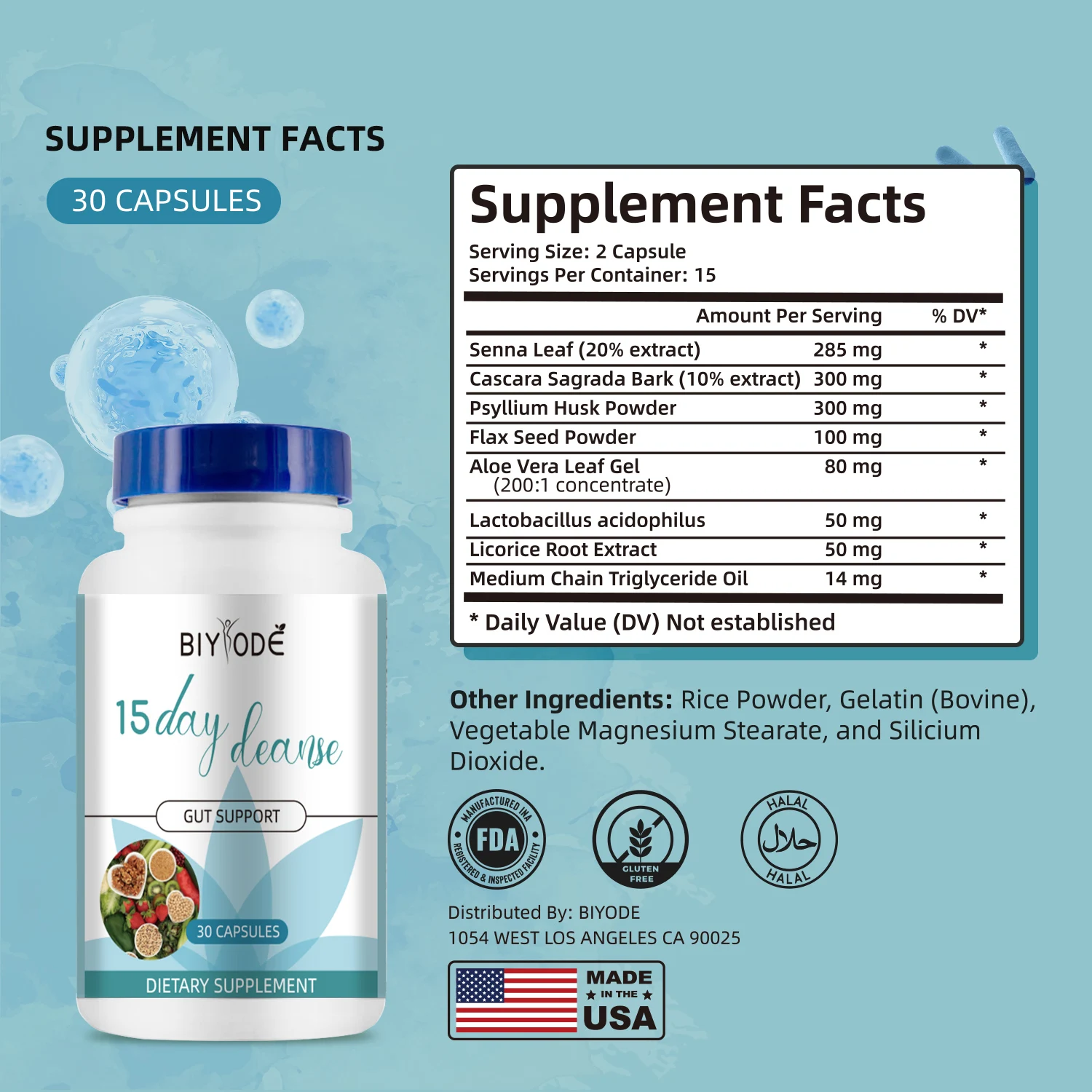 15 Day Cleanse Capsules Gut Health