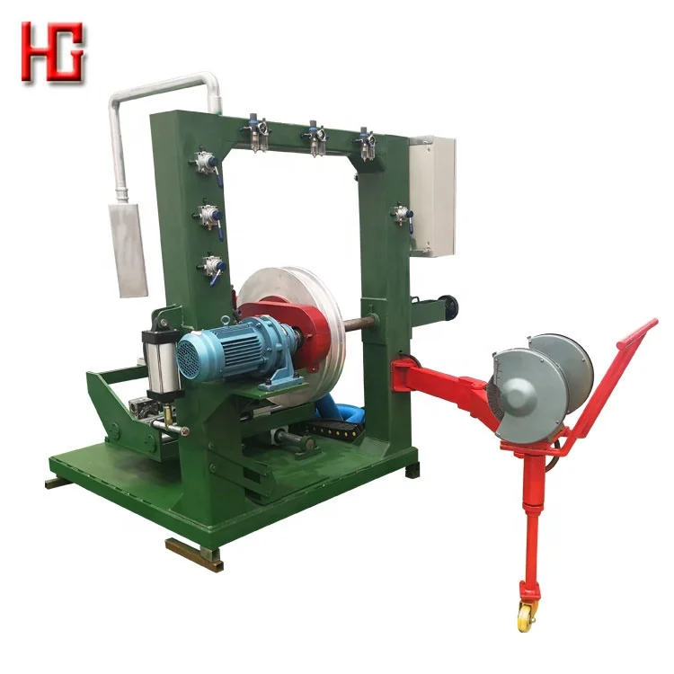 Tyre retreading machines rubber grinder tire retread buffing machine forklift solid tire rubber strip polishing