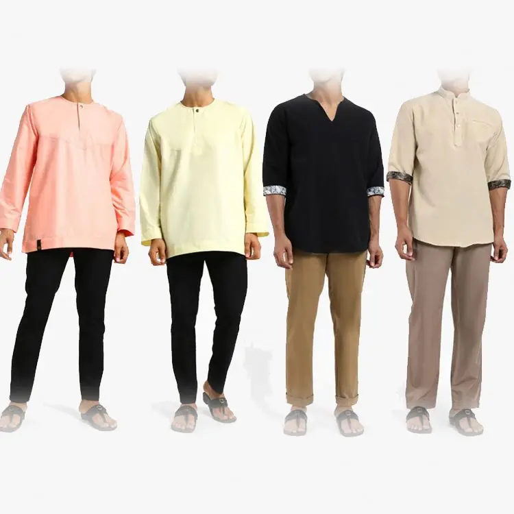 New Pajama Muslim Clothing Arab Thobe Blouse Men For Kurta Designs