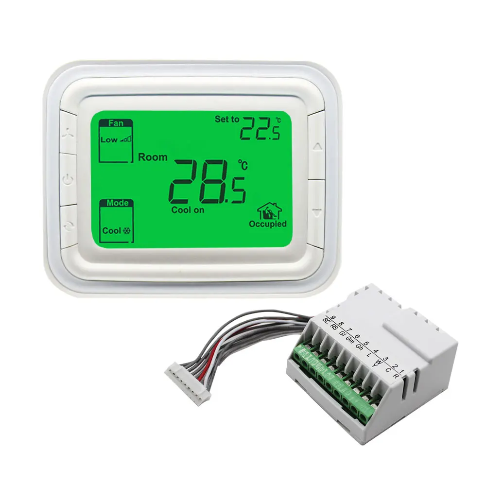 HVAC Thermostat Manufacturer OEM 0-10V Modulating Output T6865 LCD Digital Room for Fan Coil Units