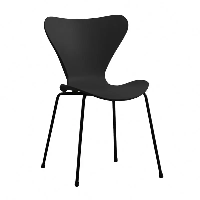 Good Cheap Price Stacking Colorful Dining Chairs Metal Legs Nordic Chairs