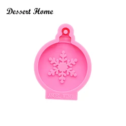 DY0132 Shiny Christmas Tree Snowflake Bell Silicone Mold Cake Decoration Fondant Sugarcraft Tools Silicone Mould Gumpaste Candy