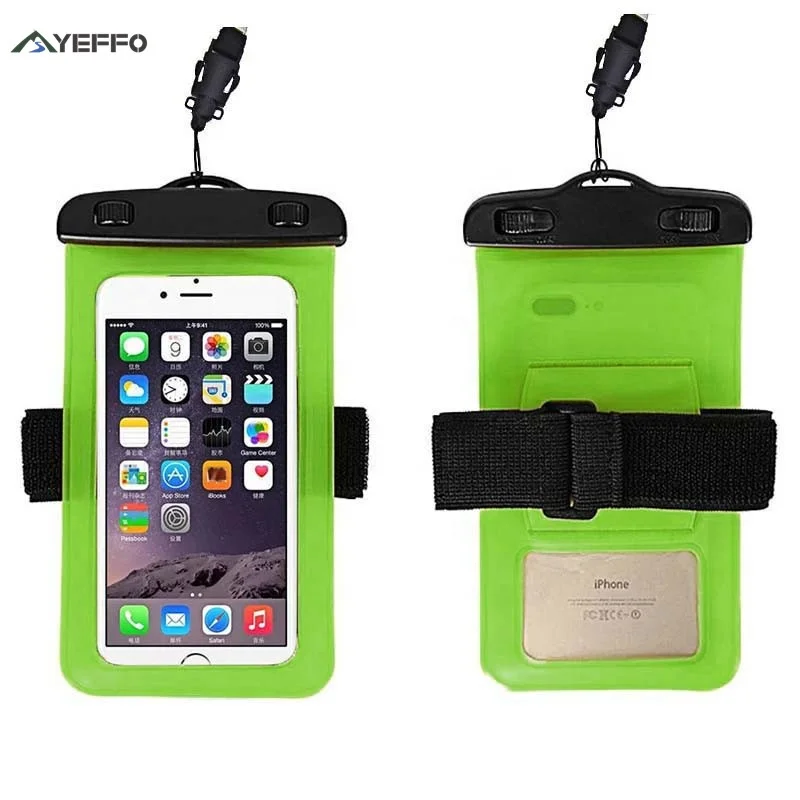 YEFFO Waterproof Phone Pouch , Universal IPX8 Waterproof Case Underwater Protective Dry Bag