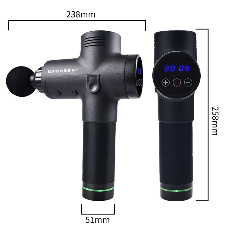 2021 New Custom Design Sports Hand Held 24V Electric LCD Screen Pistol Deep Tissue Muscle Massage