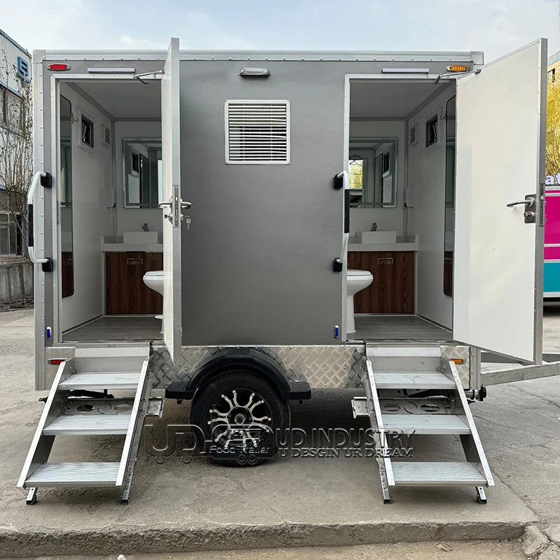 Customized  Prefab Public Portable Mobile Camping Outdoor Bathroom Restroom  Portable Toilet  And Toilet CabinFor Sale