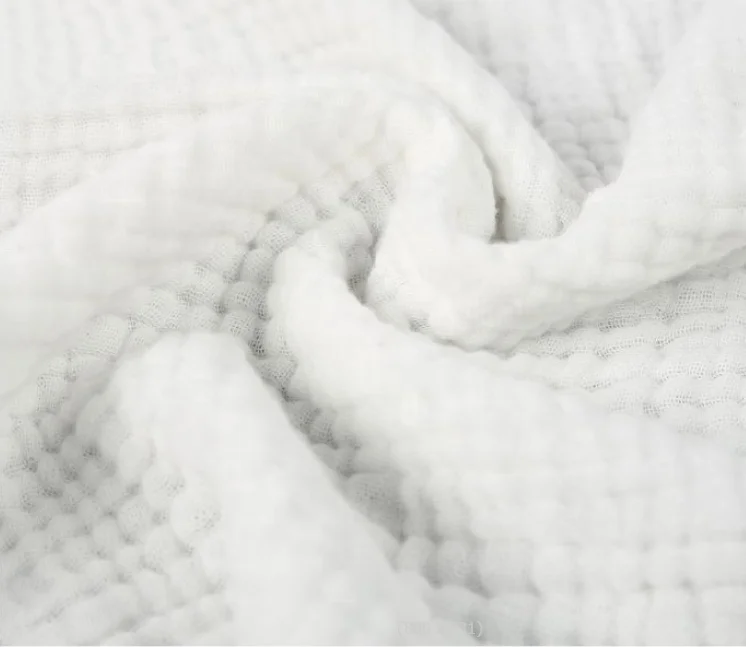 100% cotton tripe gauze crepe c fabric cotton crinkle woven fabric cotton 3 layer fabric with good quality for baby