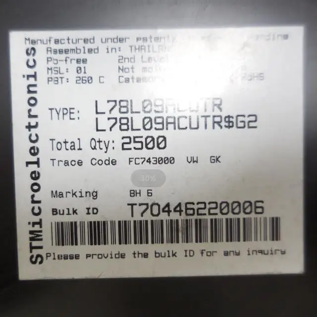 L78L09ACUTR  IC REG LINEAR 9V 100MA SOT89-3  ic tester universal