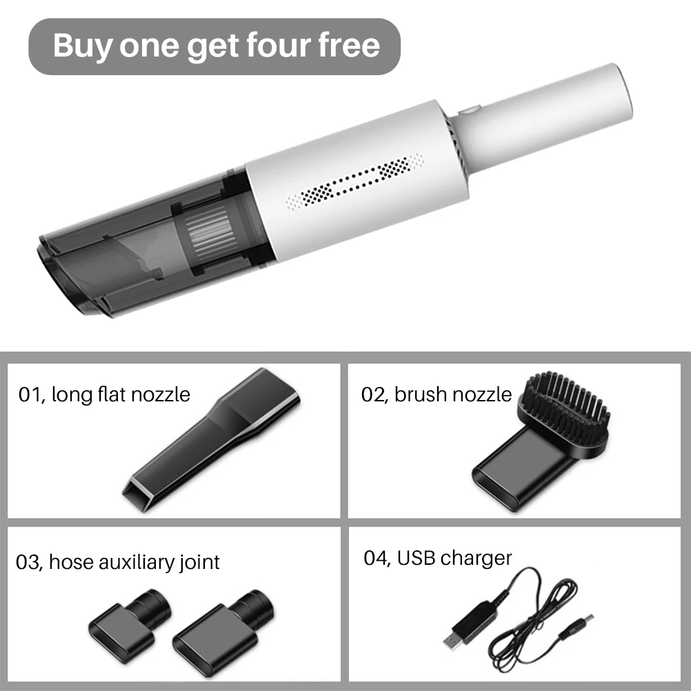 Portable Car Vacuum Cleaner Wire Handheld Auto Vacuum 6000Pa Suction For Home Desktop Cleaning Mini Vacuum Cleaner