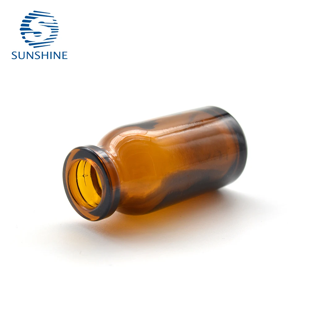 Wholesale 10 ml Brown and Amber Glass Moulded Bottle or vial for Antibiotic or Vaccine Packaging